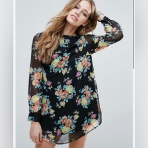NWT Raga Anthropologie‎ Long Sleeve Floral Dress The Penelope Size Small